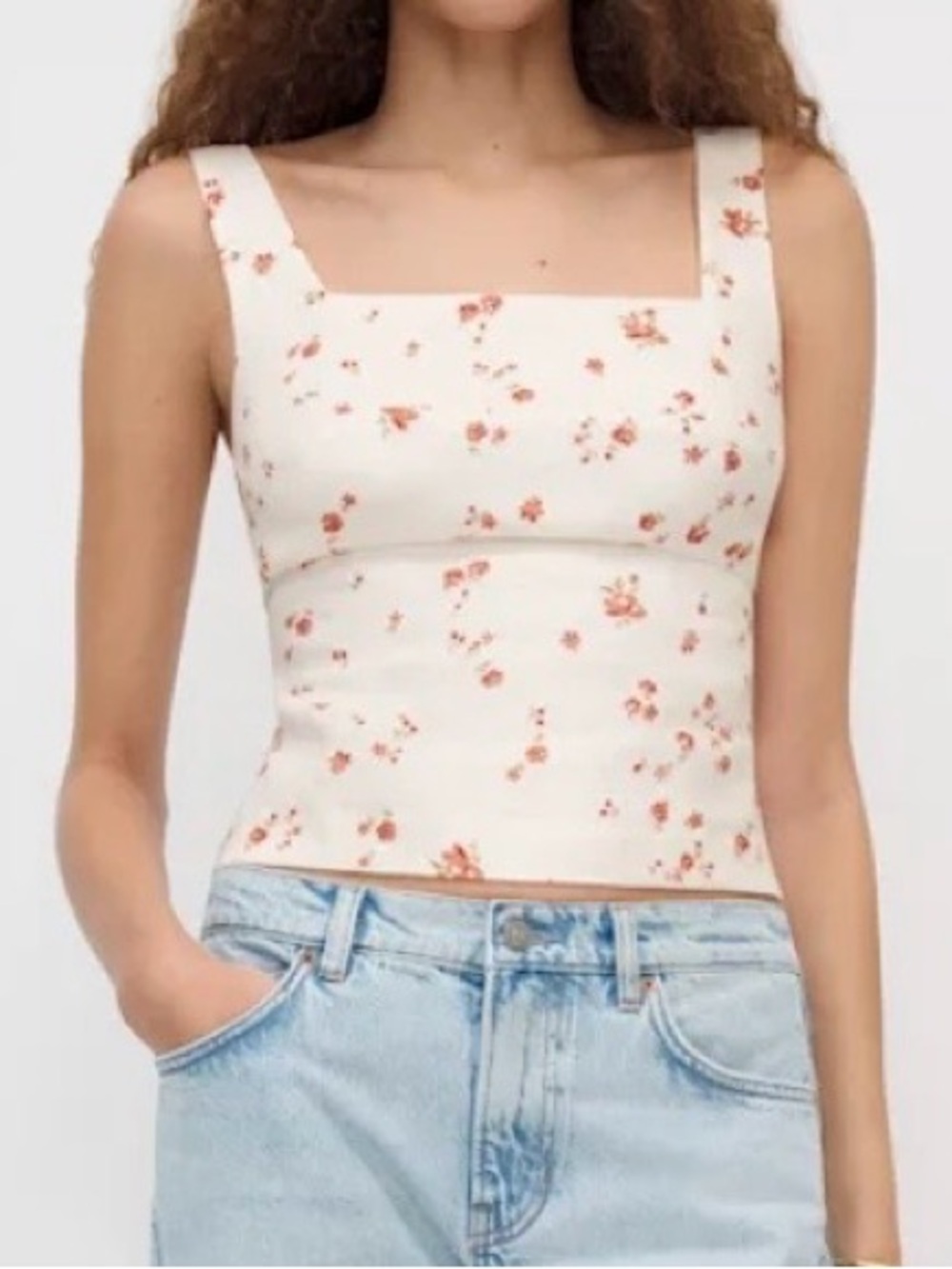 NWT, Reformation- Clarence Linen Top - Picture 2 of 7